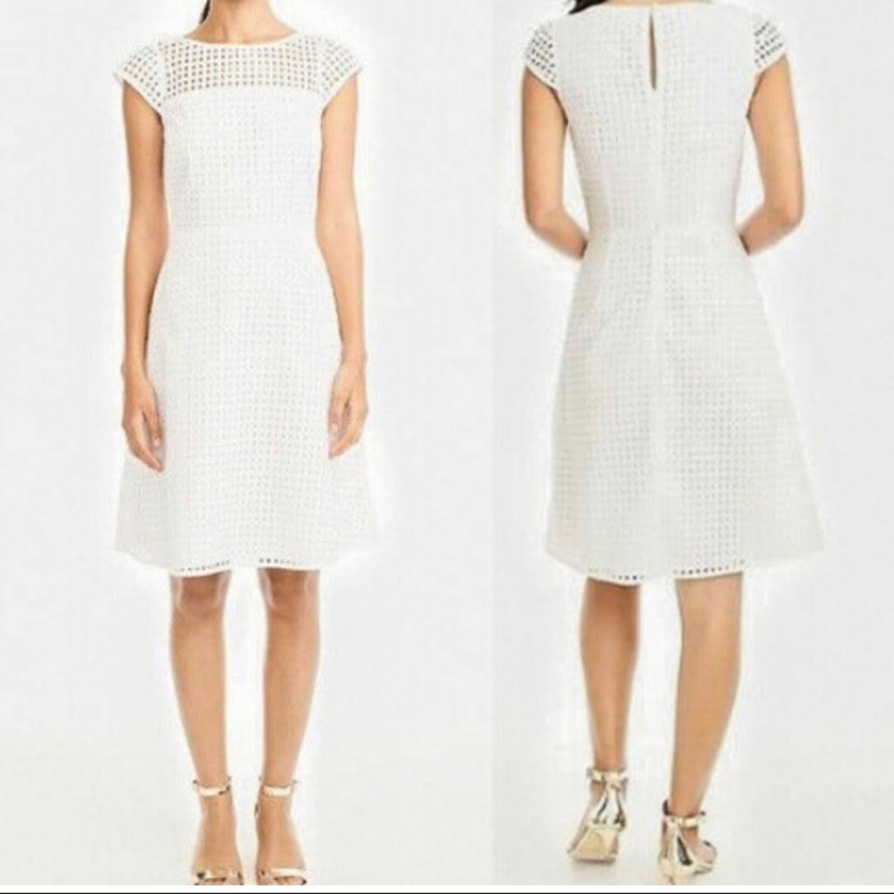 J.Crew Factory‎ White Eyelet Casual Dress
